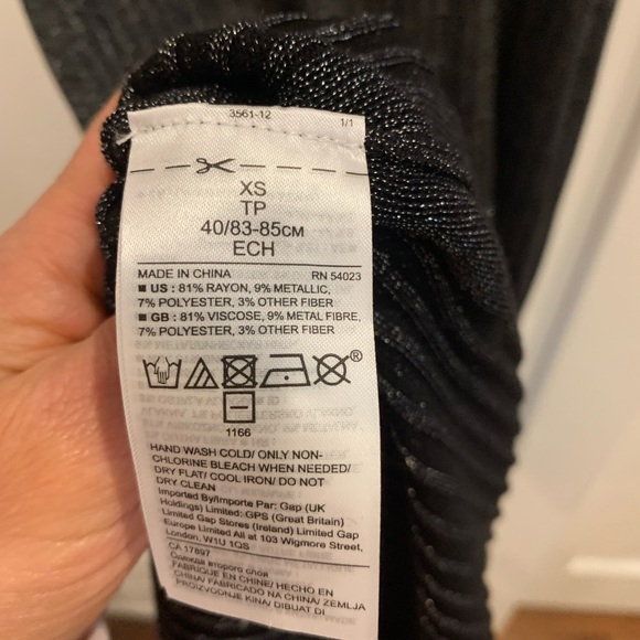 Black sparkly body con midi dress from Banana Republic. - Picture 5 of 5